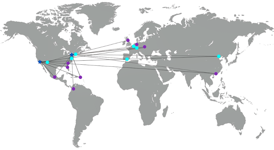 Map of PIRE II Participants